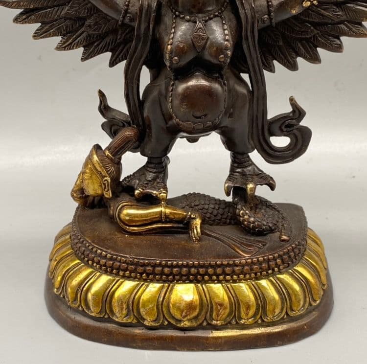 銅器 仏像 蔵伝金翅大鵬鳥銅像 鎮宅辟邪 開運風水 招財 置物 工芸品 装飾品
