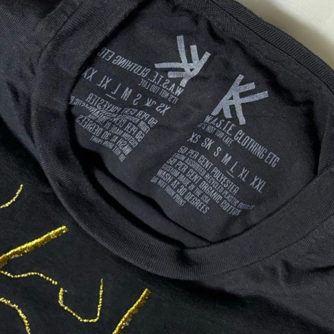 RADIOHEAD 刺繍 レディオヘッド ゴールドししゅうTシャツ 黒 L