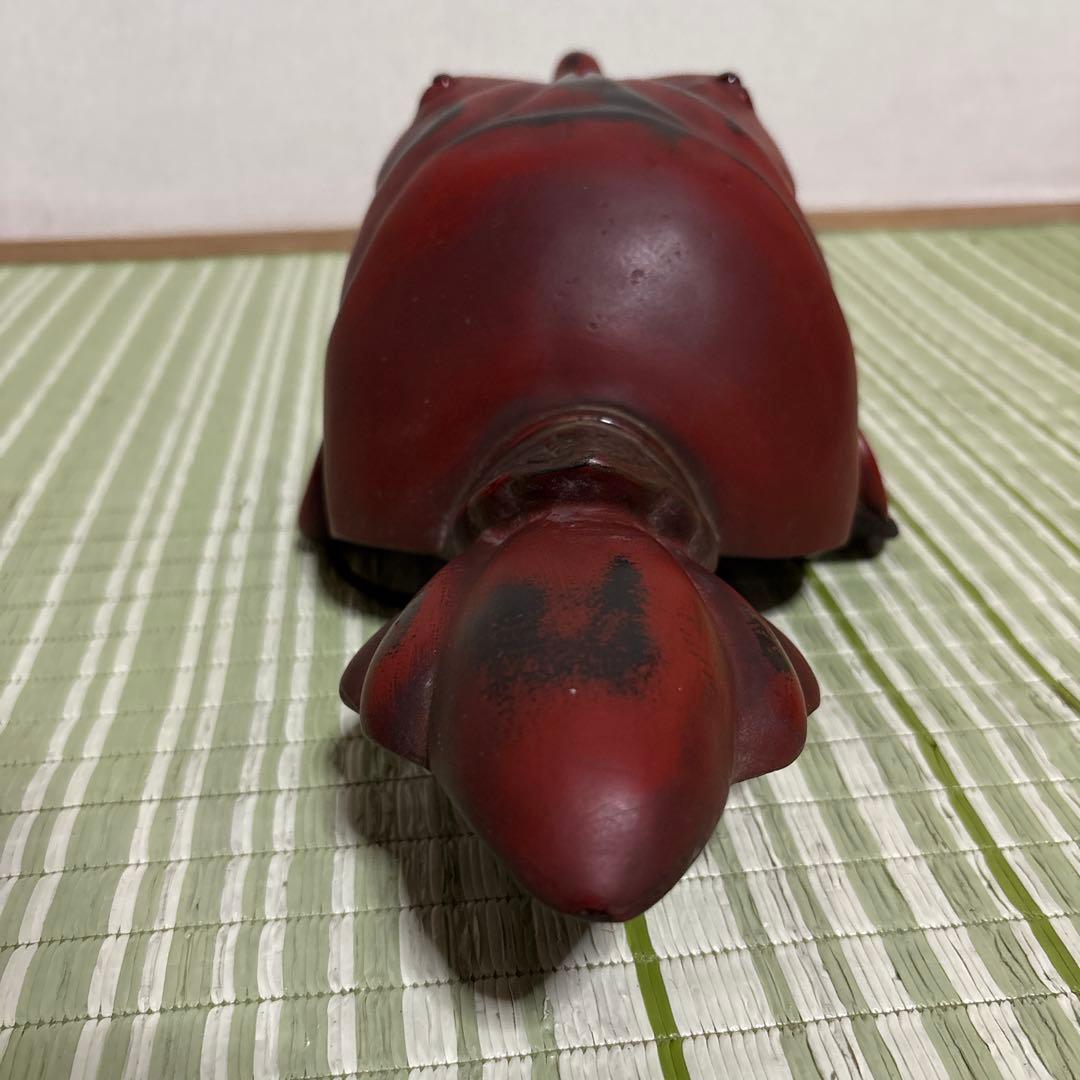 お面　能面　神楽面　仁王　仏具　鬼　男　赤　工芸品　渦　金剛力士　壁掛け　置物