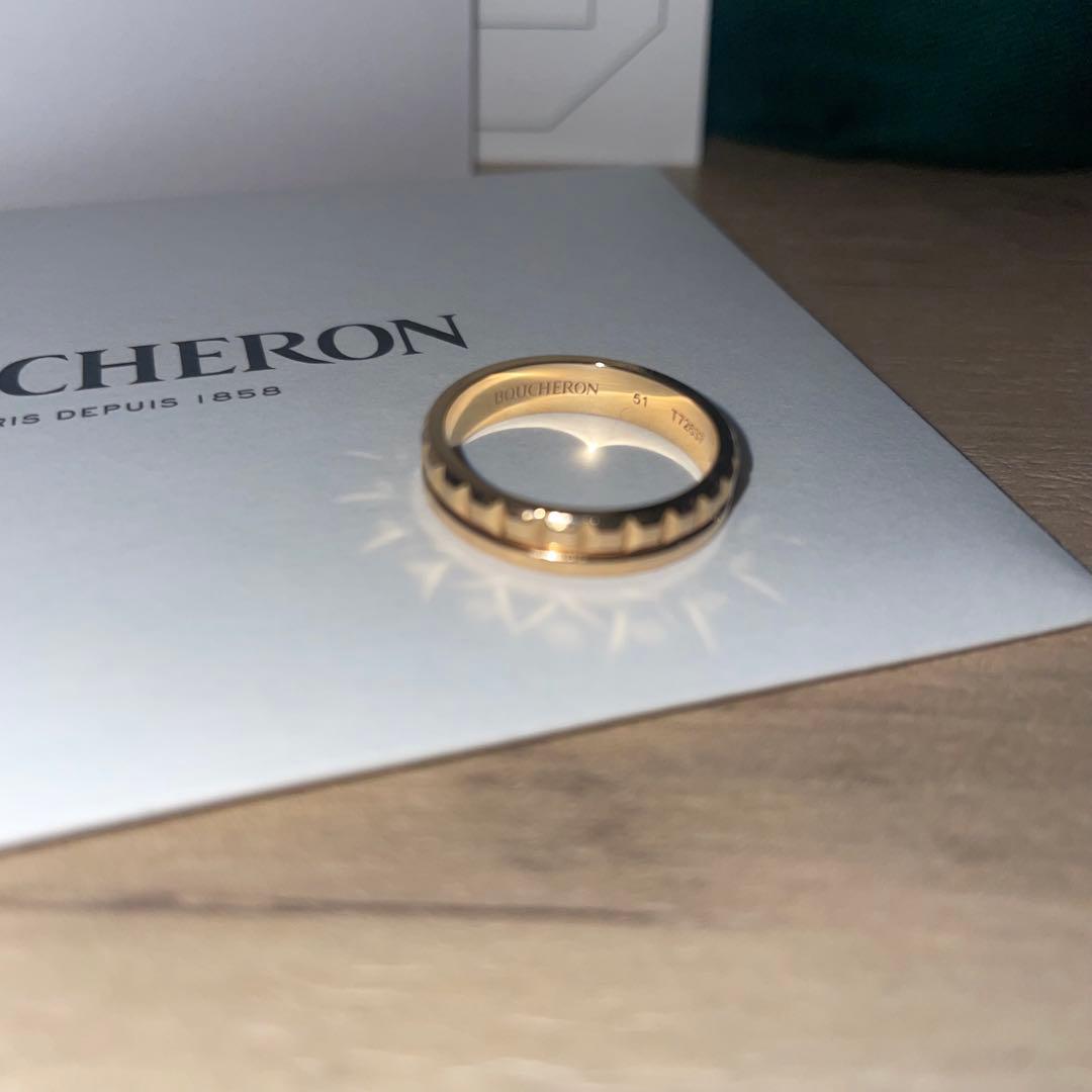 限界値下げ ブシュロン キャトルラディアントリングハーフ PG #51 11号