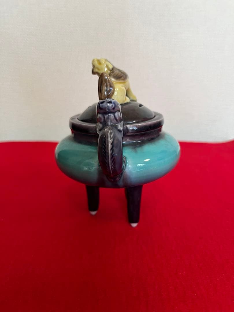 【特価】人間国宝 三代 徳田八十吉(正彦銘) 彩釉 香炉 管理T273