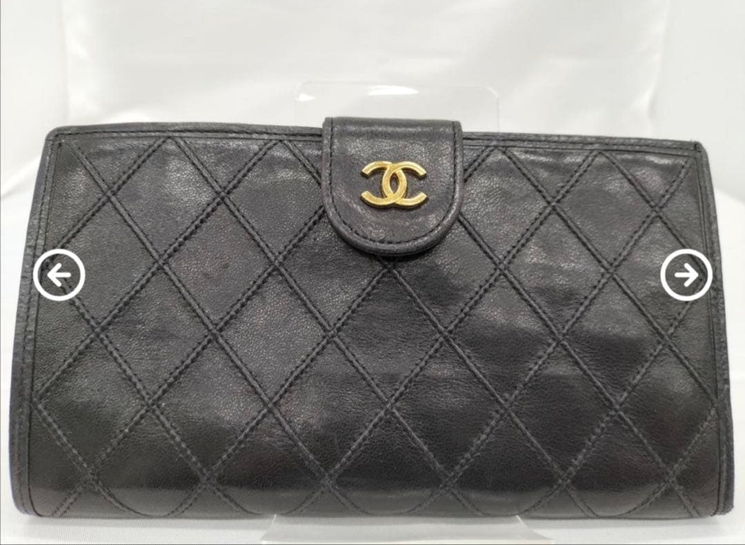 CHANEL シャネル ワイルドステッチ 二つ折り 財布 ココマーク