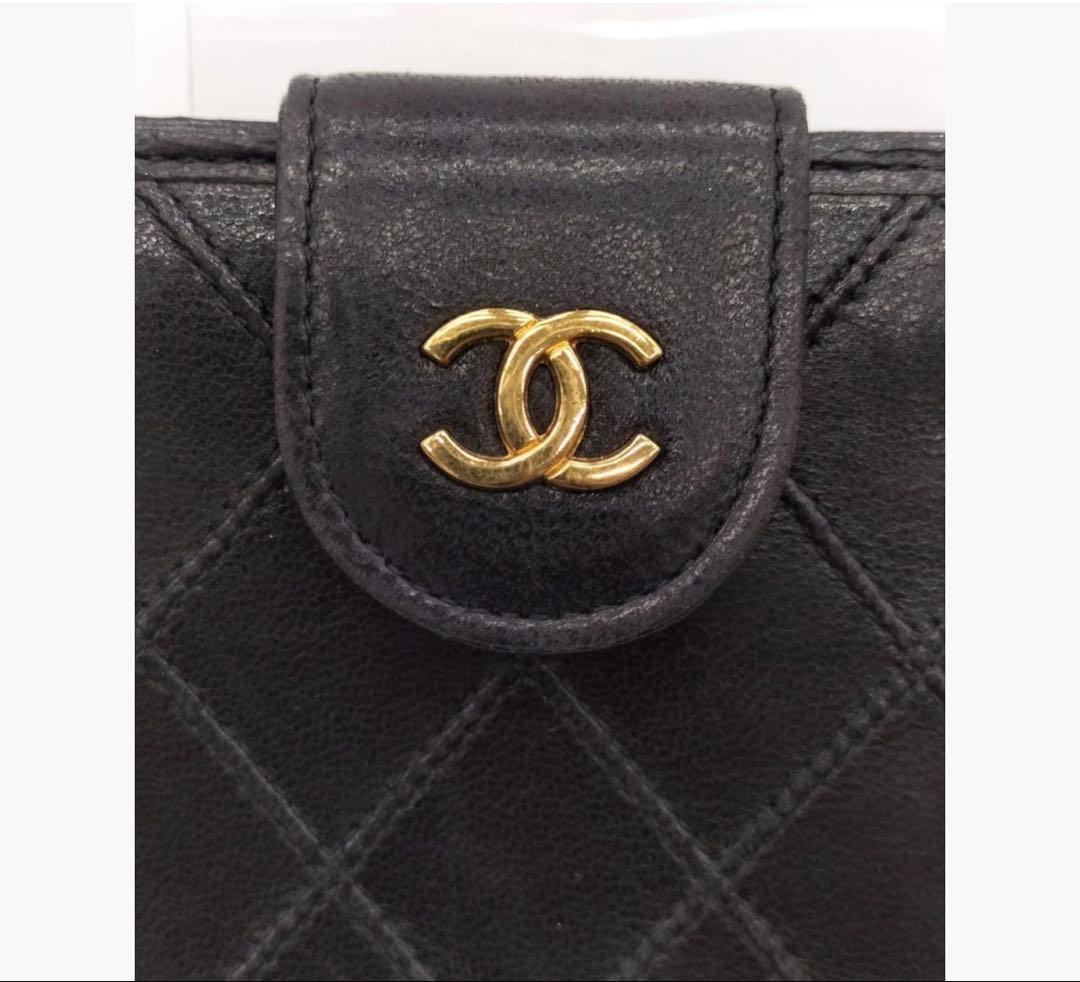CHANEL シャネル ワイルドステッチ 二つ折り 財布 ココマーク