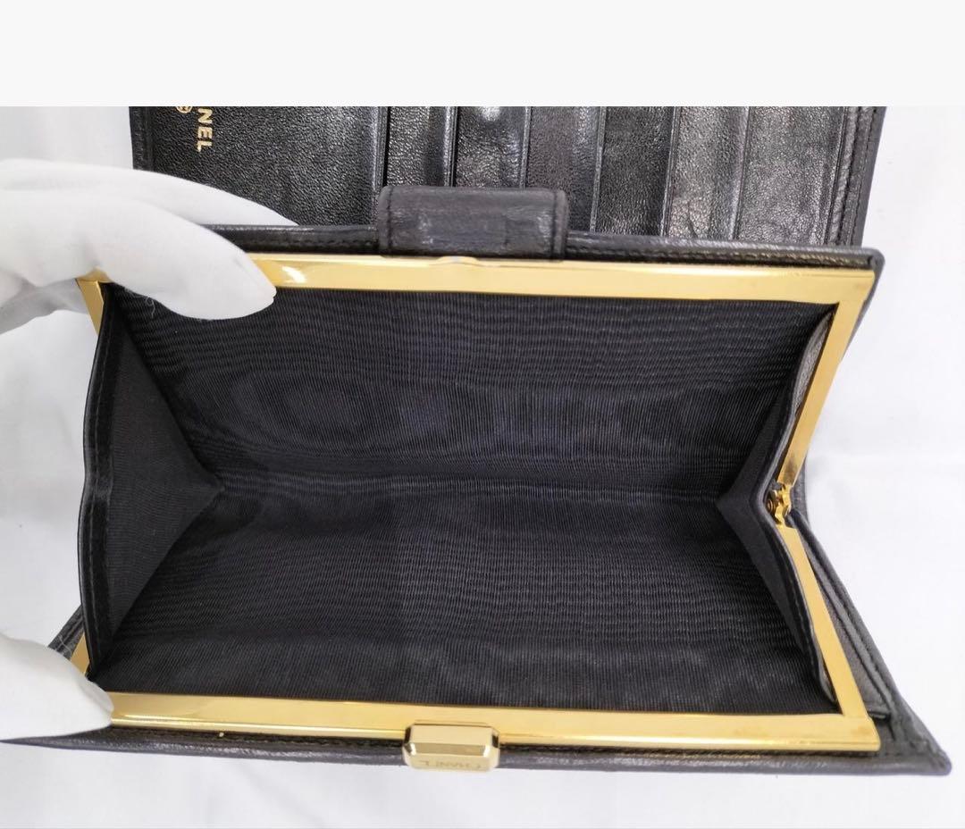 CHANEL シャネル ワイルドステッチ 二つ折り 財布 ココマーク