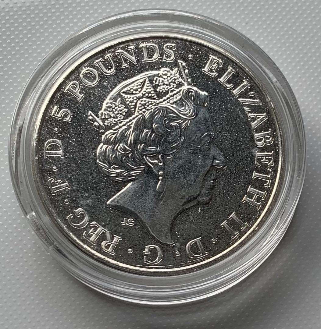 M*m様 2016年 5ポンド 銀貨 ライオン オブ イングランド クィーンズビ