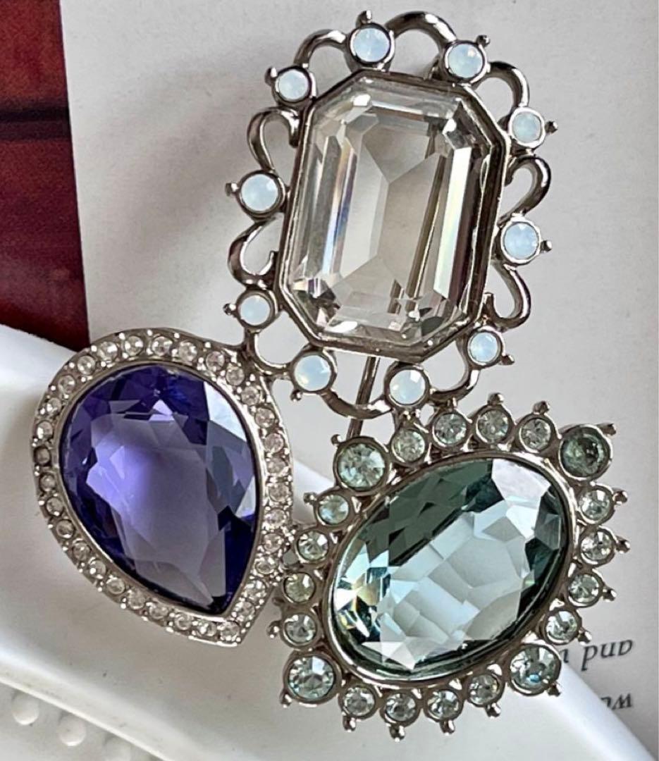 希少！大ぶり！SWAROVSKIヴィンテージブローチ9794