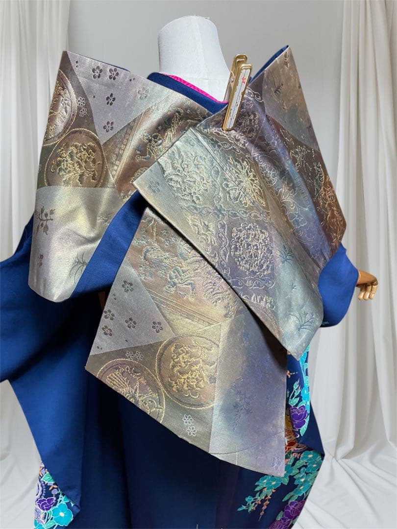 振袖 フルセット 長襦袢セット 成人式 ブルー 洋柄