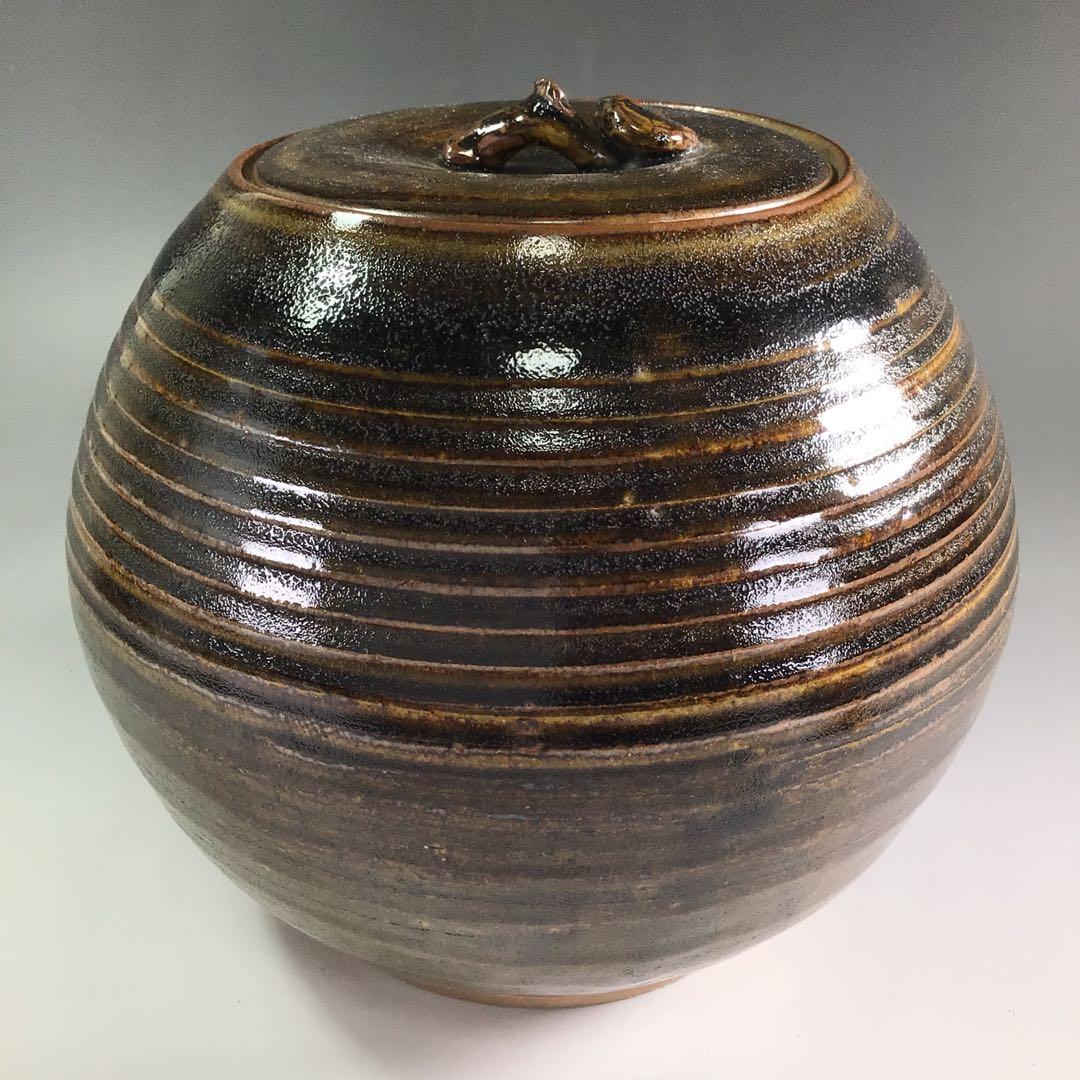 Ｐ８８９　水指　『粟田焼』『伊東陶山造』　木箱　茶道具