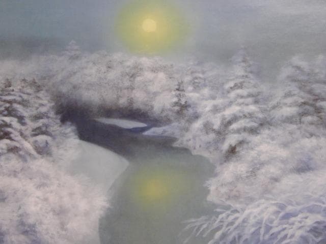 奥田 元宋、多摩月照、大判、額装用・画版、日本製・新品額 額装付