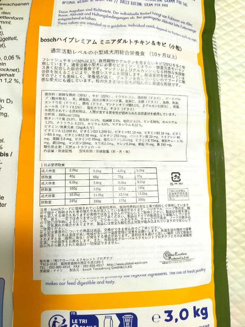 bosch ミニアダルト ドッグフード新品 未開封