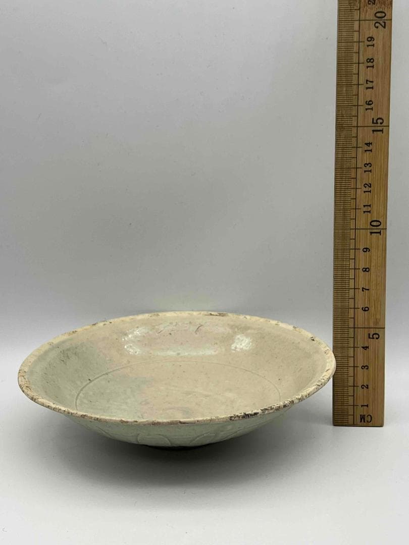 北宋時代　青白磁刻花皿 盞　景徳鎮　唐物　影青 古賞物(E-90)