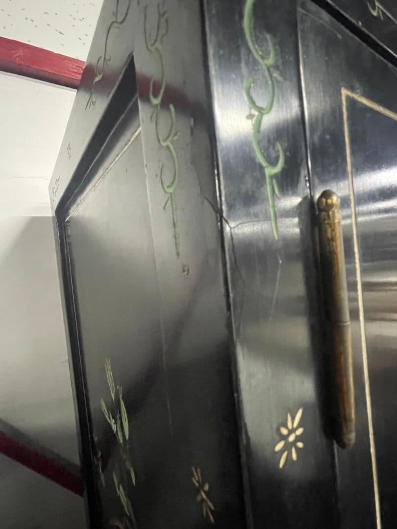 中国家具 キャビネット 中国古玩 アンティーク家具 花鳥図