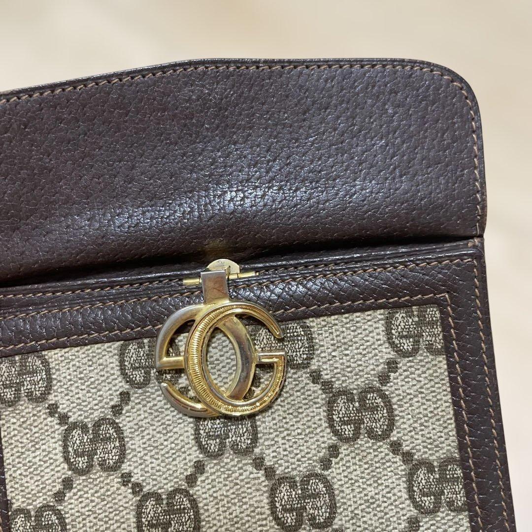 希少 グッチ GUCCI 財布 二つ折 ブラウン