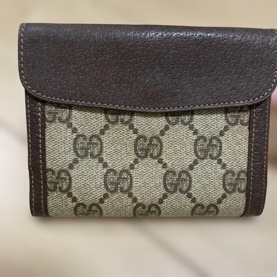 希少 グッチ GUCCI 財布 二つ折 ブラウン