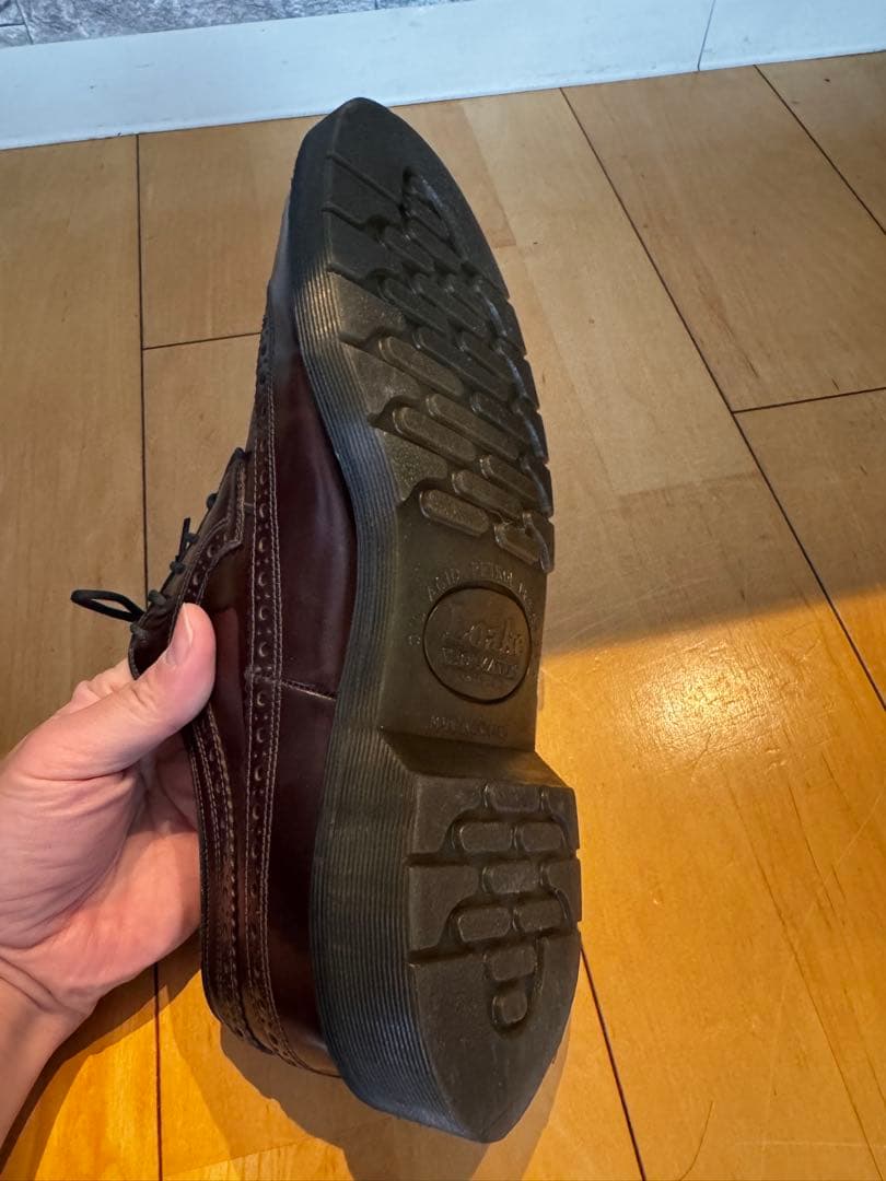 Loake ダークブラウン レザー ウィングチップ