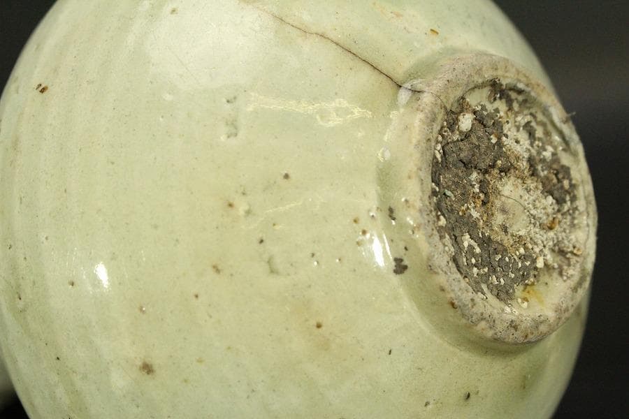 中国美術 青白磁 瓶 時代物(A446)