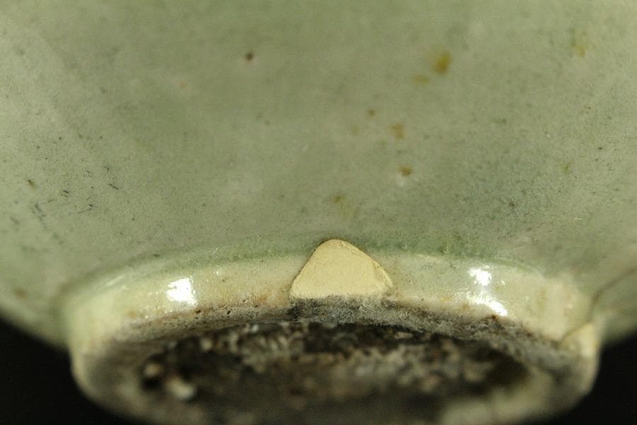 中国美術 青白磁 瓶 時代物(A446)