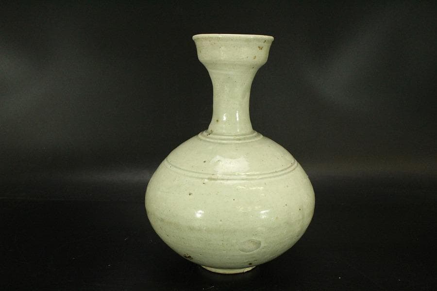 中国美術 青白磁 瓶 時代物(A446)