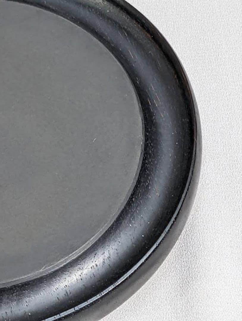 未使用　漆硯（しっけん）　蓋は古紫檀に拭き漆技法　盛絵漆　伝統美術工芸　題：春宴