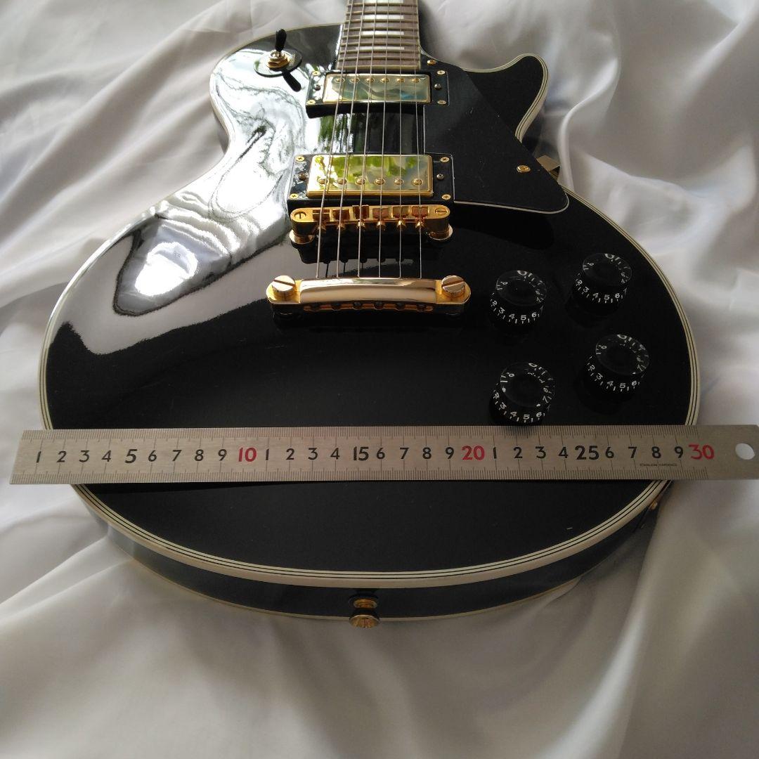 レスポール カスタムモデル 黒 メイソン/ソフトケース ベルト シールド付き