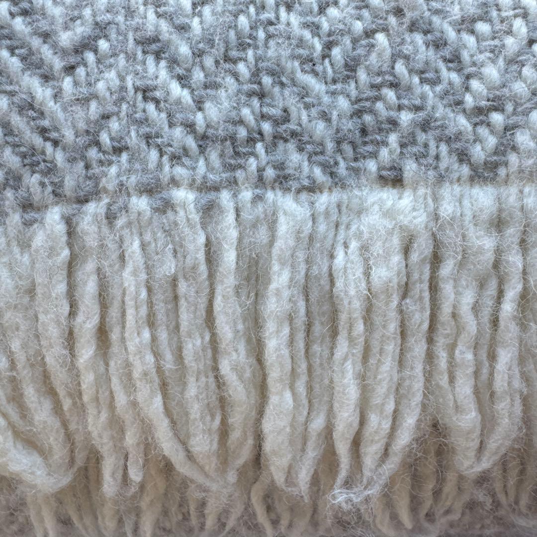 プリスティン　ウールアルパカ 二重織　ストール オーガニックコットン