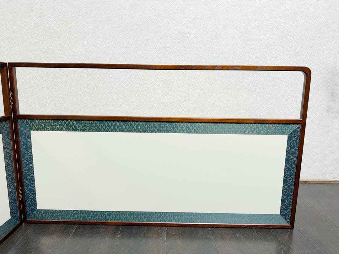 未使用 茶道具 こまつなぎ 風炉先屏風 裏白 上透かし 両面使い 元箱