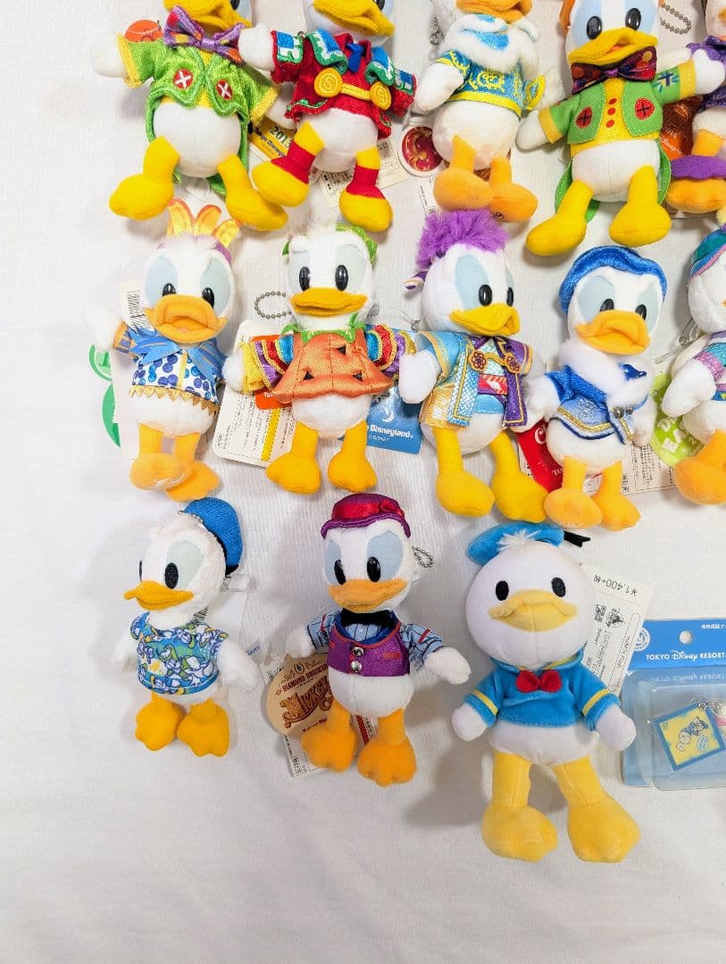 タグ付き　ディズニー　ドナルド　ぬいぐるみバッジ　ストラップ　キーホルダー