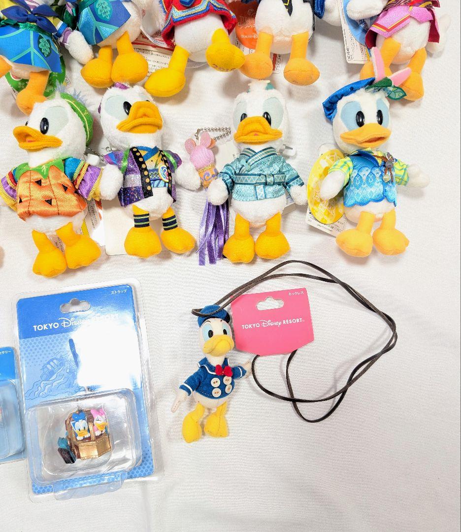タグ付き　ディズニー　ドナルド　ぬいぐるみバッジ　ストラップ　キーホルダー