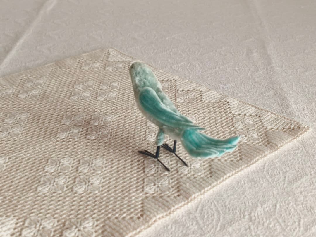 * vintage bird ❀ * アイスブルーの モール バード