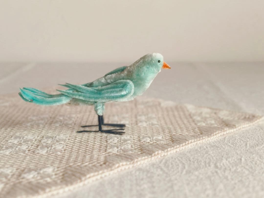 * vintage bird ❀ * アイスブルーの モール バード