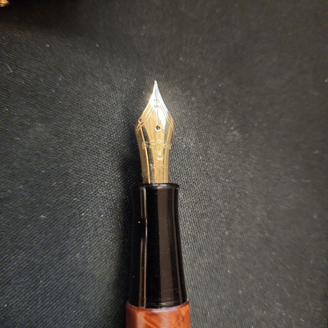 platinum 3776 中古木軸万年筆