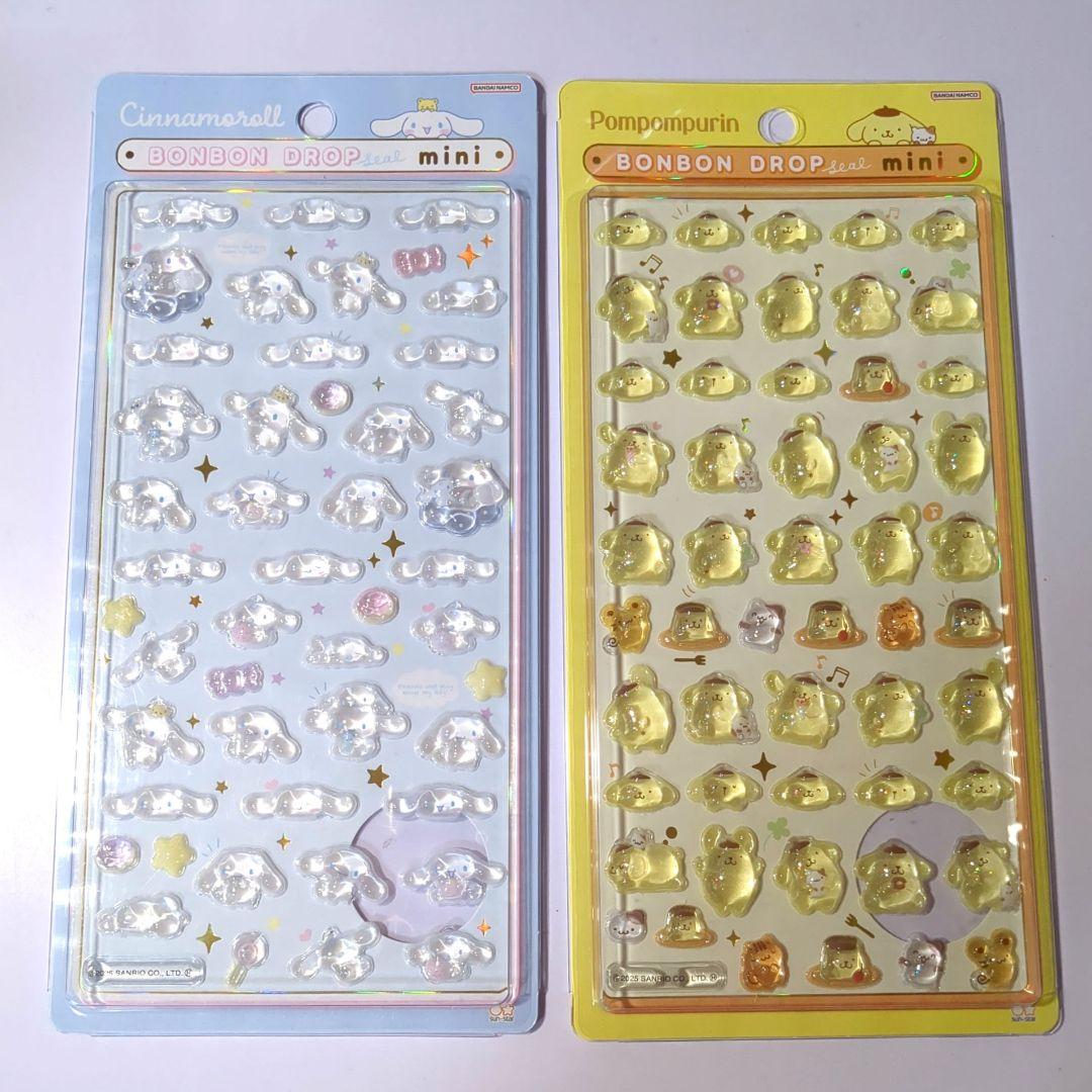 新品　ボンボンドロップシールミニ　正規品　7枚セット　サンリオ　キティ　マイメロ