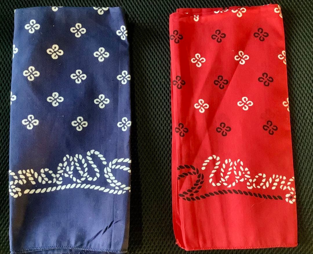 p.c .s .K mページ☆ネイビー・レッドバンダナ10枚セット