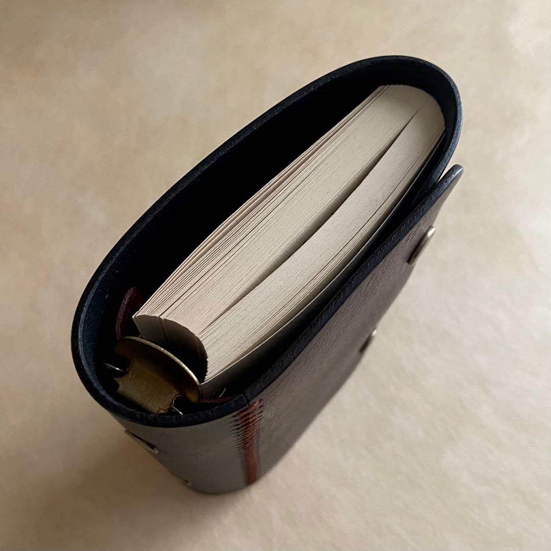 自由手帳 ミニ6 ダークブラウン×ブラック