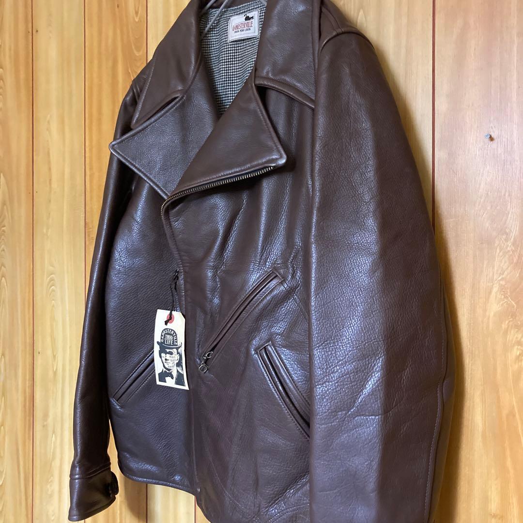 新品未使用　タグ付き　GANGSTERVILLE ダブルライダースジャケット