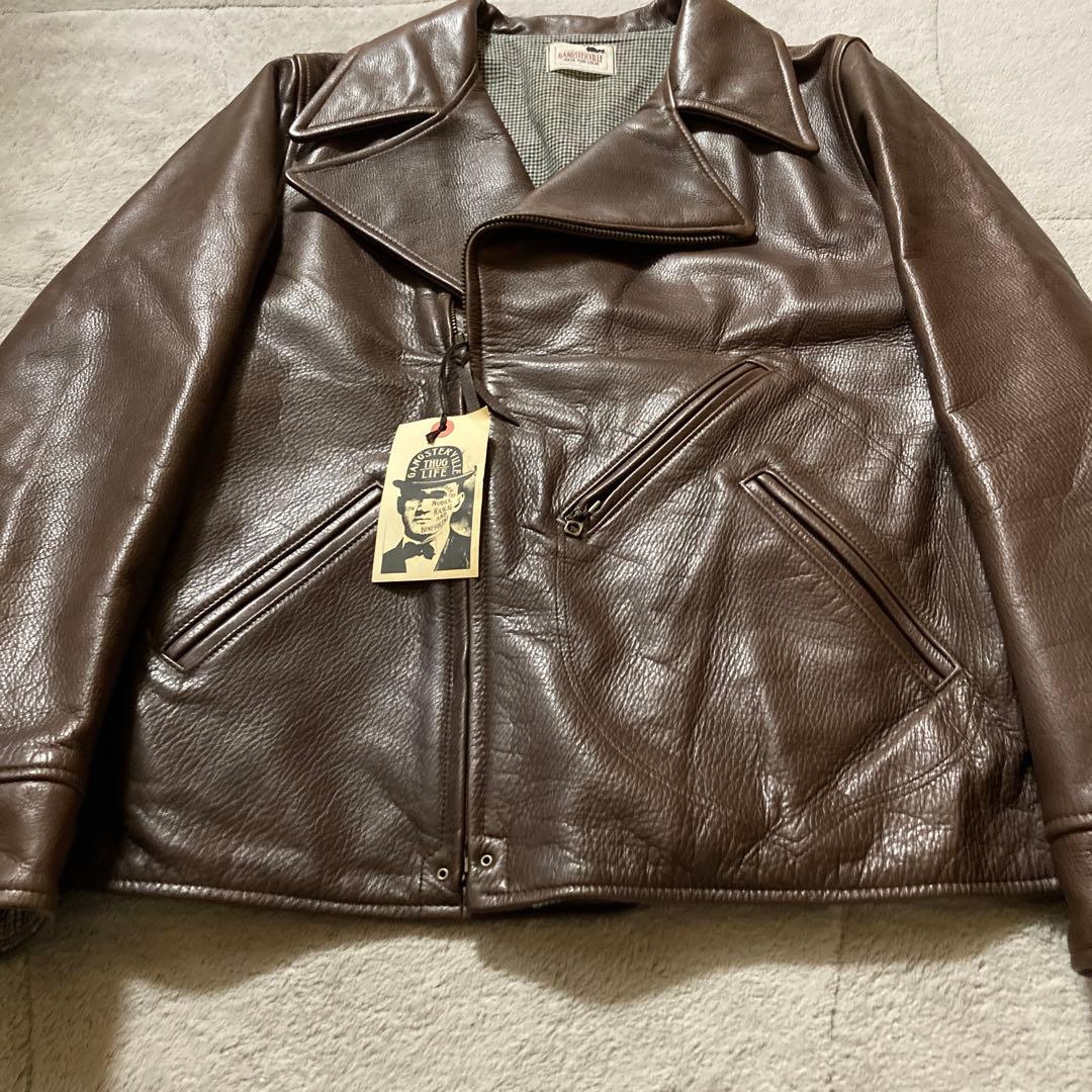 新品未使用　タグ付き　GANGSTERVILLE ダブルライダースジャケット