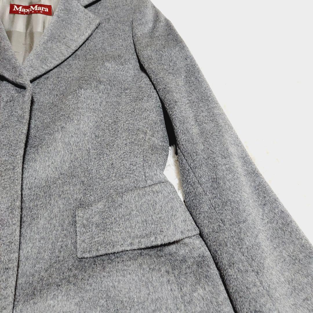 Max Mara Studio チェスターコート ウール 36 S グレー