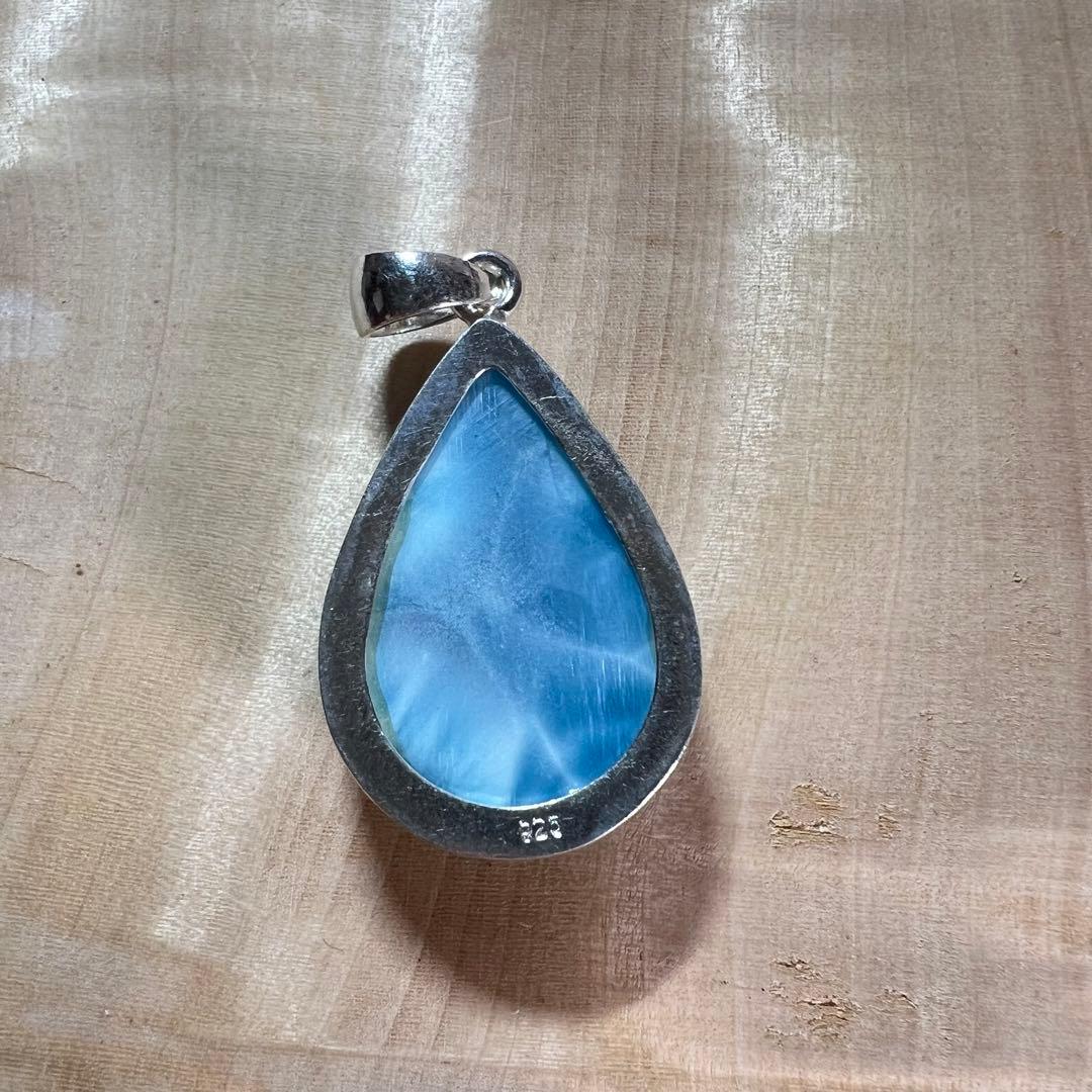 高品質　ラリマー　ペンダント　ネックレス　silver925 3-7