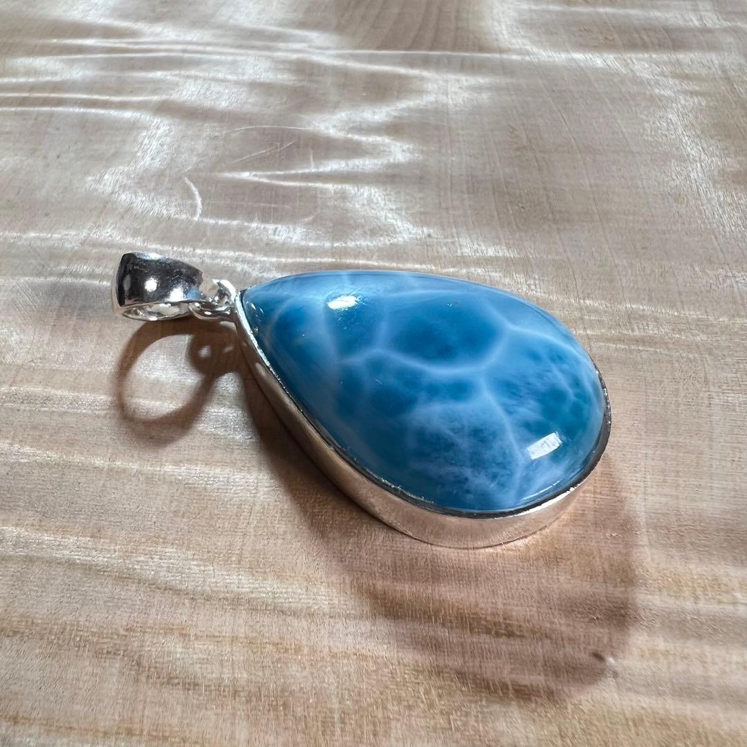 高品質　ラリマー　ペンダント　ネックレス　silver925 3-7