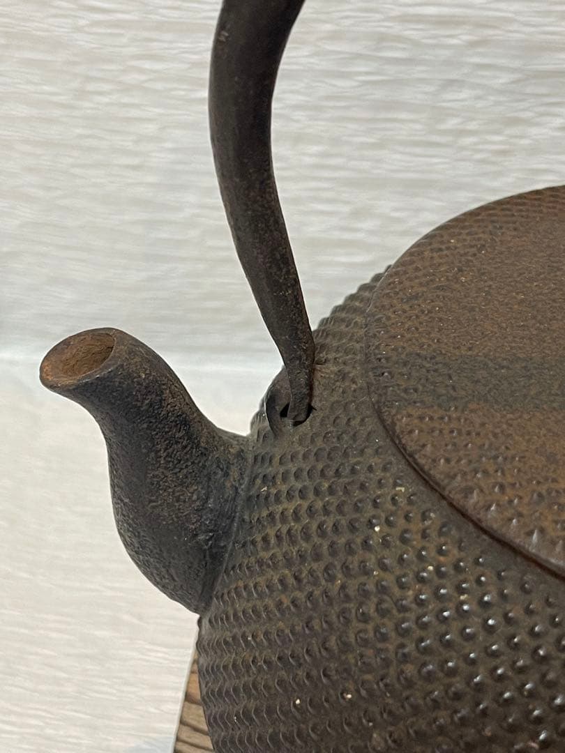 南部鉄器　鉄瓶 あられ模様　アンティーク121