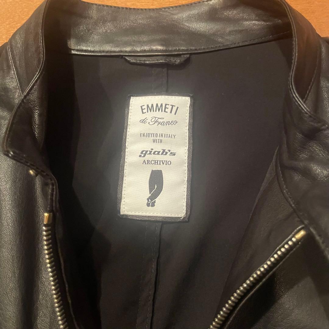 エンメティ　ジャブス　ライダースジャケット　50