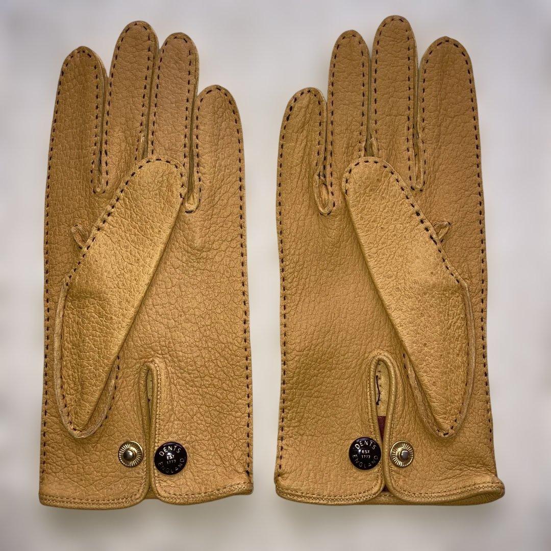 デンツ　DENTS ペッカリーグローブ　ノーライニング　裏地なし　サイズ8