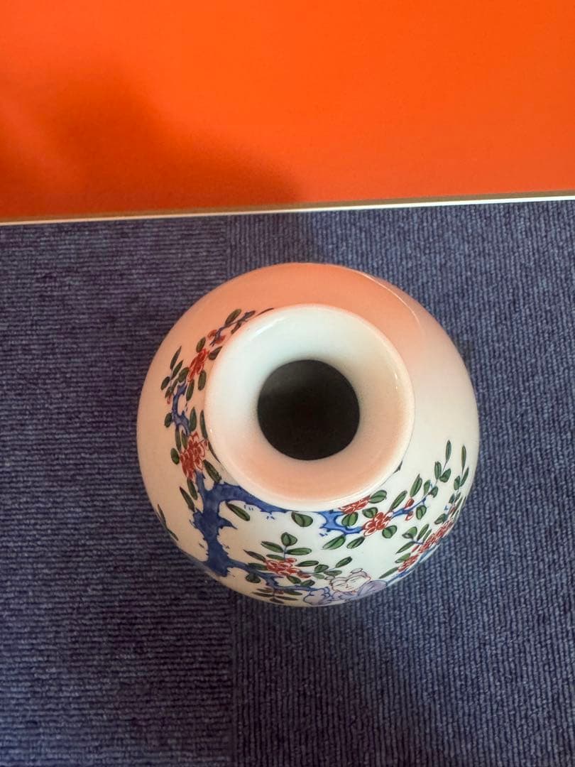 1865  有田焼 源右衛門窯 染錦唐人物絵 花瓶