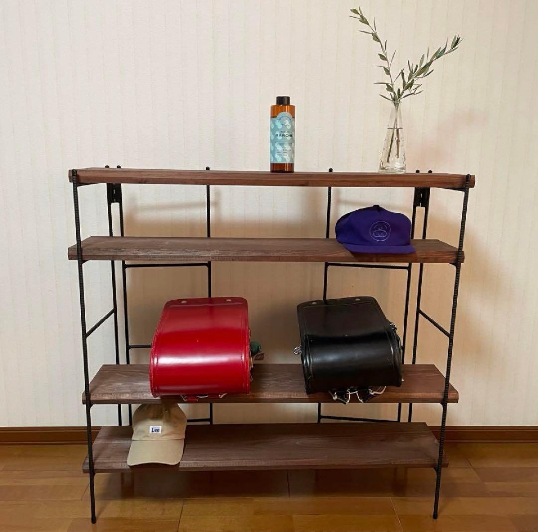 新商品‼️手作りアイアン家具 折り畳みラック西海岸インテリア 鉄脚のみ2点