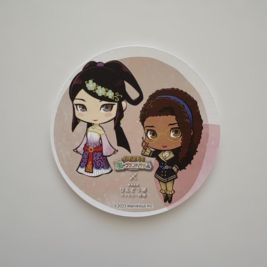 【非売品】牧場物語 りんどう湖コラボ コースター 缶バッジ