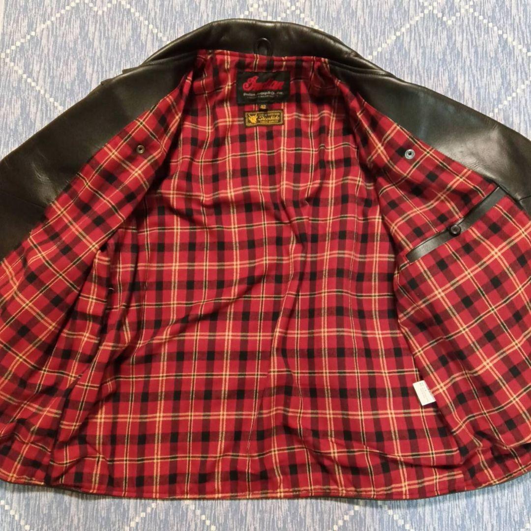 INDIAN ダブルライダース 牛革 ステアハイド レザージャケット 革ジャン