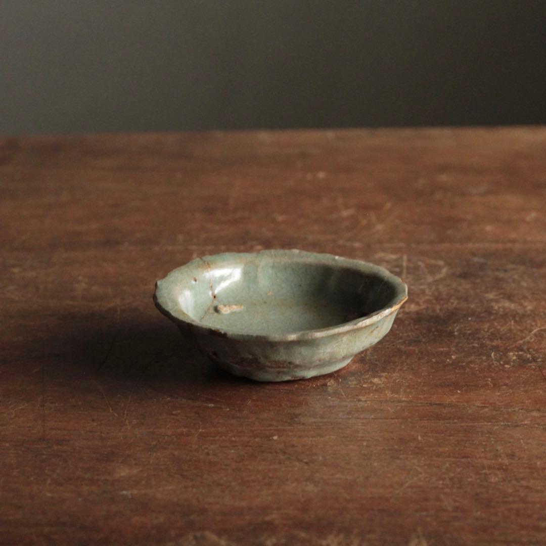 高麗青磁 輪花 平盃 小皿 朝鮮美術 古美術 古道具 アンティーク