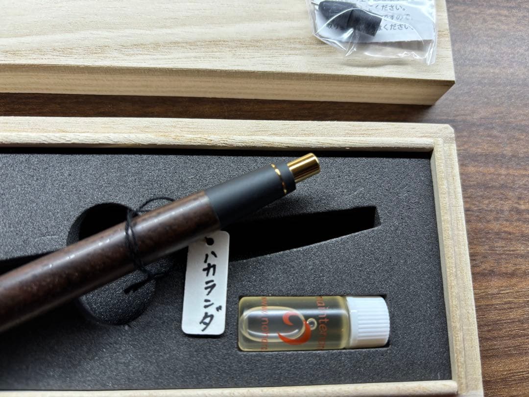 新品未使用　野原工芸　新型シャープペンシル　ゴールド金具　ハカランダ　超希少樹種