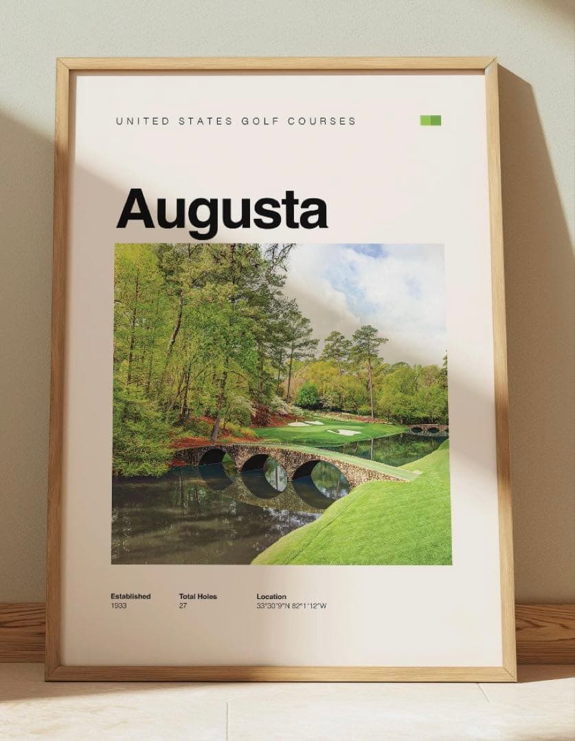 ゴルフコース アートプリント A2版 ２枚セット