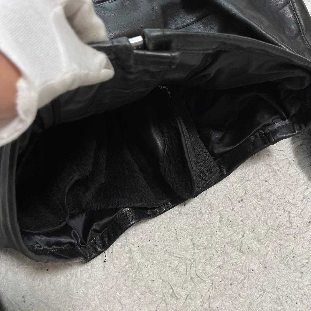 美品XLサイズ相当 ショット　641 シングルライダースジャケット　ライナー付き